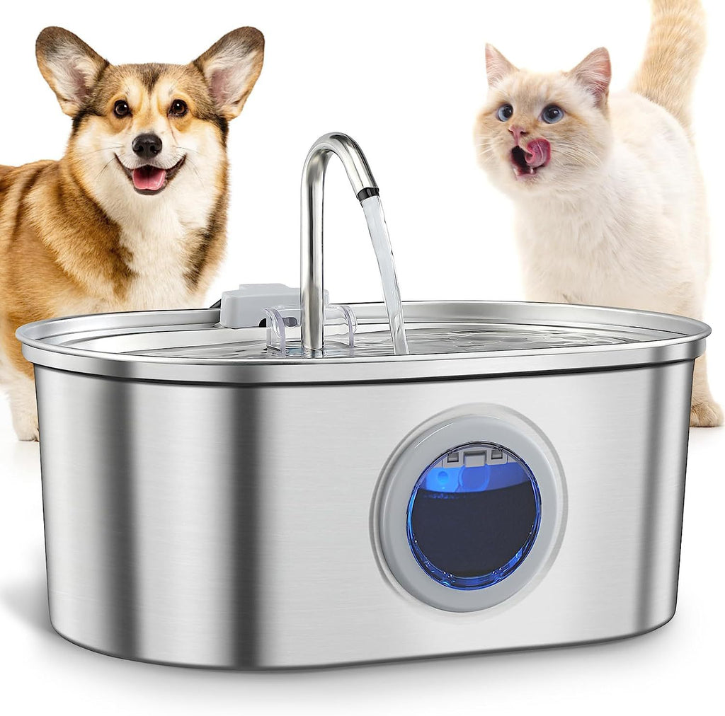HydraFeline 3.2L stainless steel cat water fountain