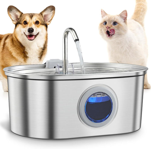 HydraFeline 3.2L stainless steel cat water fountain